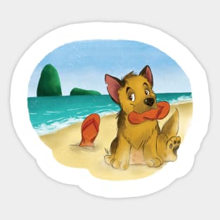 Flip Flop Puppy - No Text Sticker